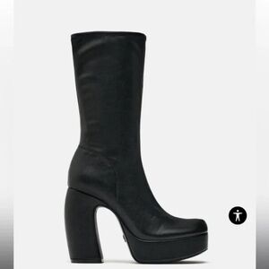 Zara Curved Heel Platform Boot